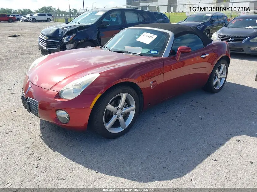 2009 Pontiac Solstice VIN: 1G2MB35B89Y107386 Lot: 45518271