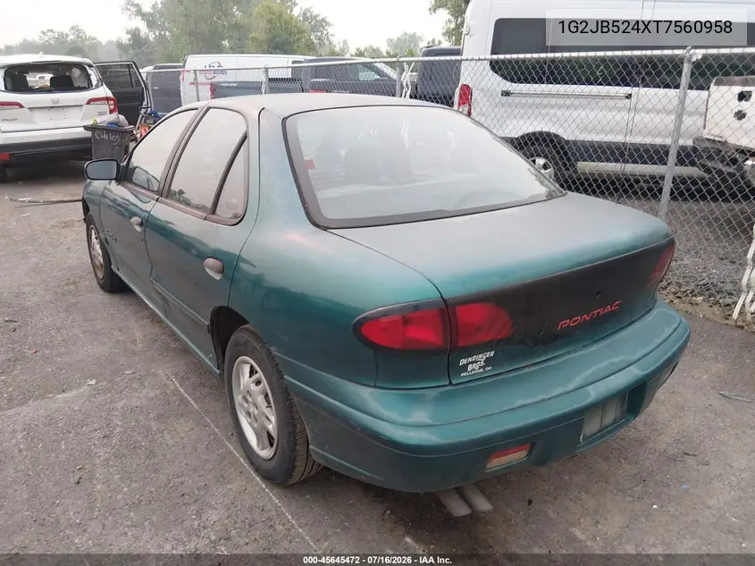1996 Pontiac Sunfire Se VIN: 1G2JB524XT7560958 Lot: 45645472