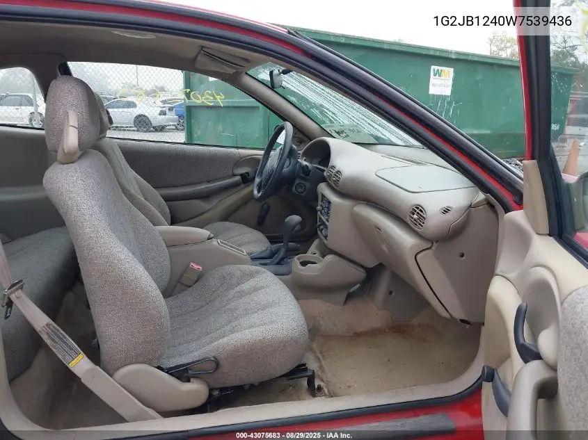 1998 Pontiac Sunfire Se VIN: 1G2JB1240W7539436 Lot: 43075683