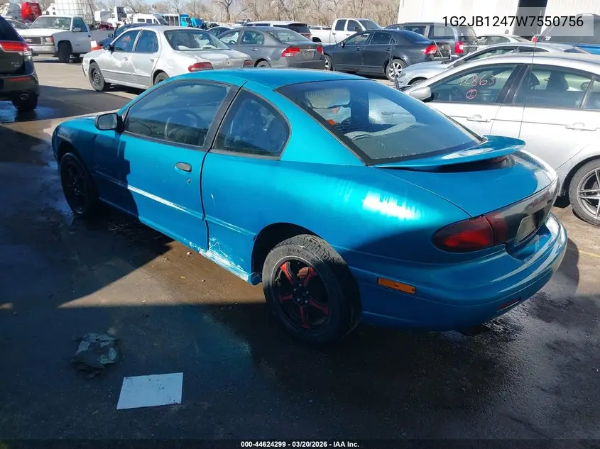 1998 Pontiac Sunfire Se VIN: 1G2JB1247W7550756 Lot: 44624299