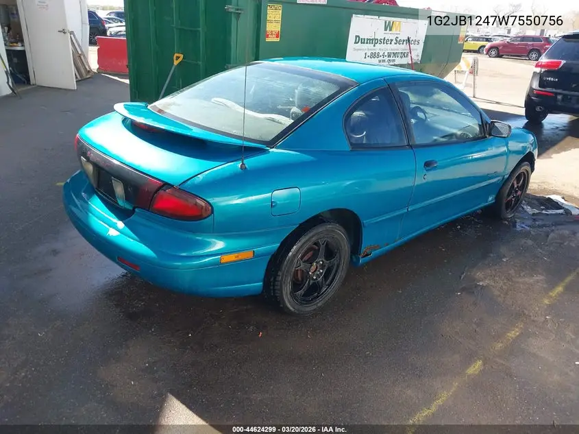 1998 Pontiac Sunfire Se VIN: 1G2JB1247W7550756 Lot: 44624299