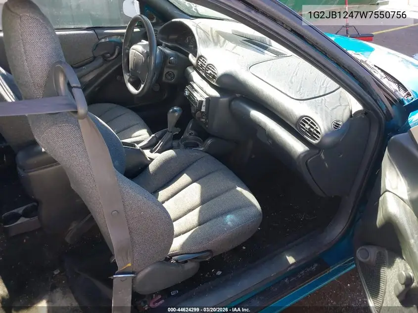 1998 Pontiac Sunfire Se VIN: 1G2JB1247W7550756 Lot: 44624299