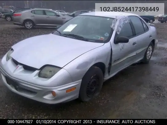 2001 Pontiac Sunfire VIN: 1G2JB524417398449 Lot: 10447927