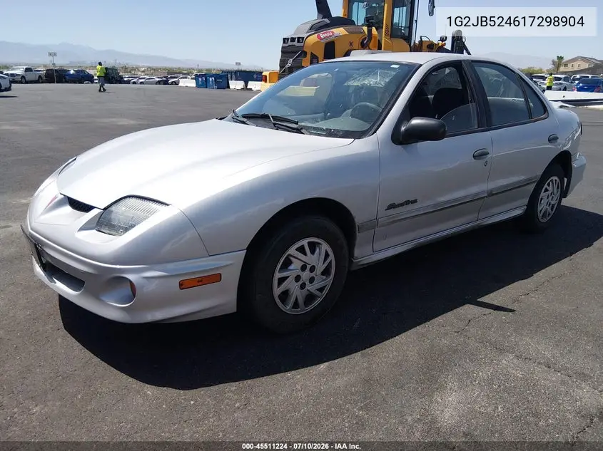 2001 Pontiac Sunfire Se VIN: 1G2JB524617298904 Lot: 45511224