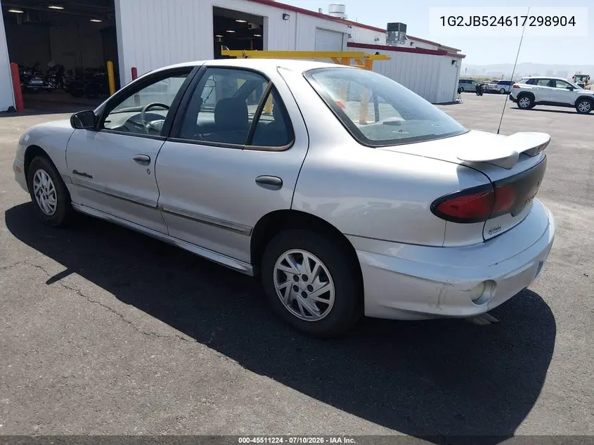 2001 Pontiac Sunfire Se VIN: 1G2JB524617298904 Lot: 45511224