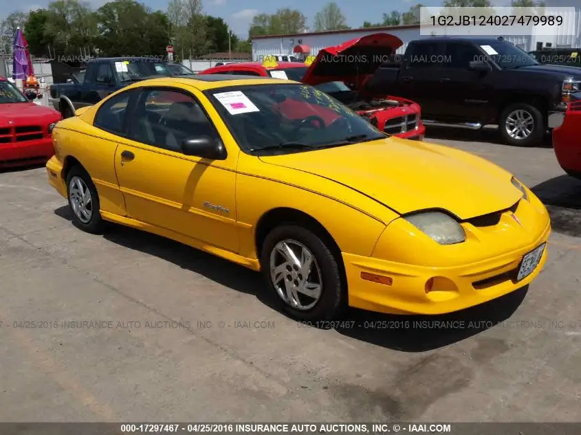 2002 Pontiac Sunfire Se VIN: 1G2JB124027479989 Lot: 17297467