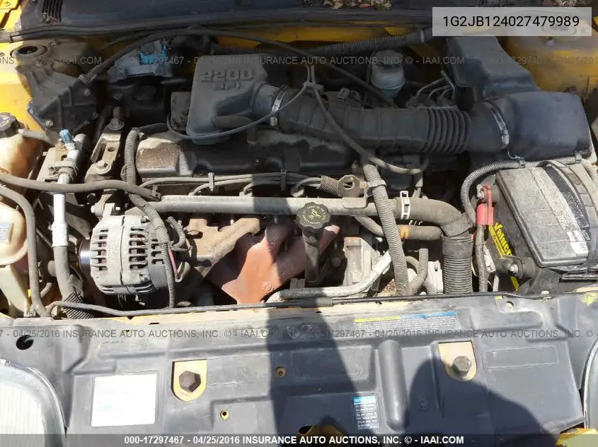 2002 Pontiac Sunfire Se VIN: 1G2JB124027479989 Lot: 17297467