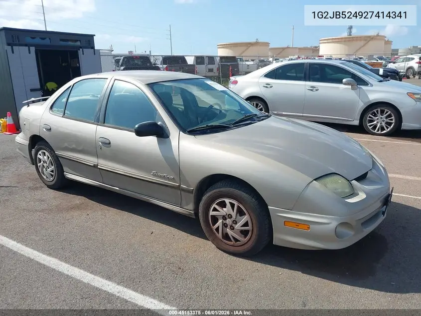 2002 Pontiac Sunfire Se VIN: 1G2JB524927414341 Lot: 45153375