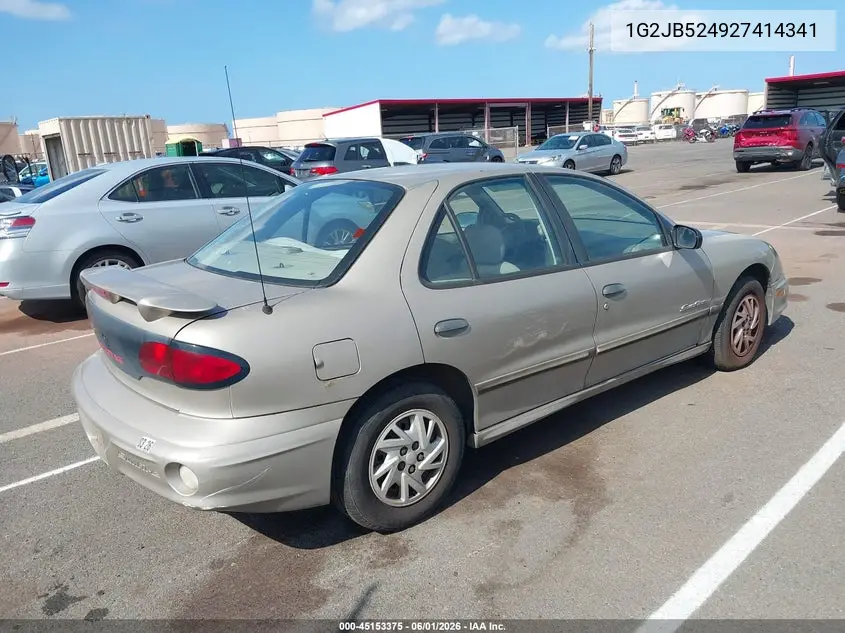 2002 Pontiac Sunfire Se VIN: 1G2JB524927414341 Lot: 45153375