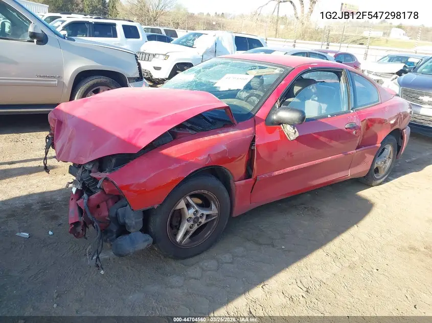 2004 Pontiac Sunfire VIN: 1G2JB12F547298178 Lot: 44704560