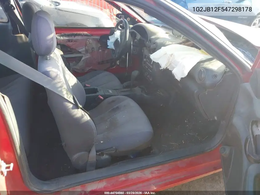 2004 Pontiac Sunfire VIN: 1G2JB12F547298178 Lot: 44704560