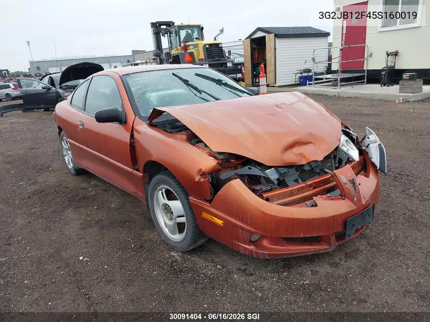 2005 Pontiac Sunfire VIN: 3G2JB12F45S160019 Lot: 30091404
