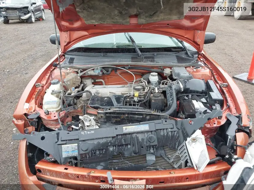 2005 Pontiac Sunfire VIN: 3G2JB12F45S160019 Lot: 30091404