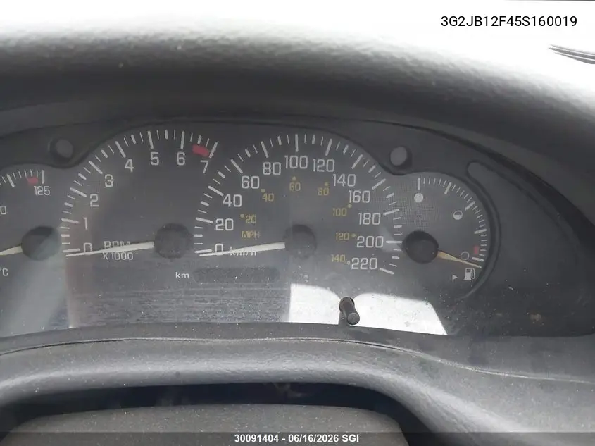 2005 Pontiac Sunfire VIN: 3G2JB12F45S160019 Lot: 30091404