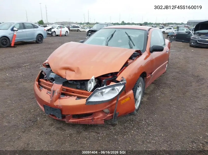 2005 Pontiac Sunfire VIN: 3G2JB12F45S160019 Lot: 30091404