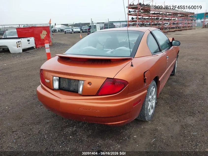 2005 Pontiac Sunfire VIN: 3G2JB12F45S160019 Lot: 30091404