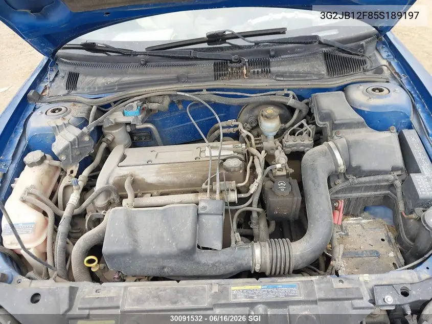 2005 Pontiac Sunfire VIN: 3G2JB12F85S189197 Lot: 30091532