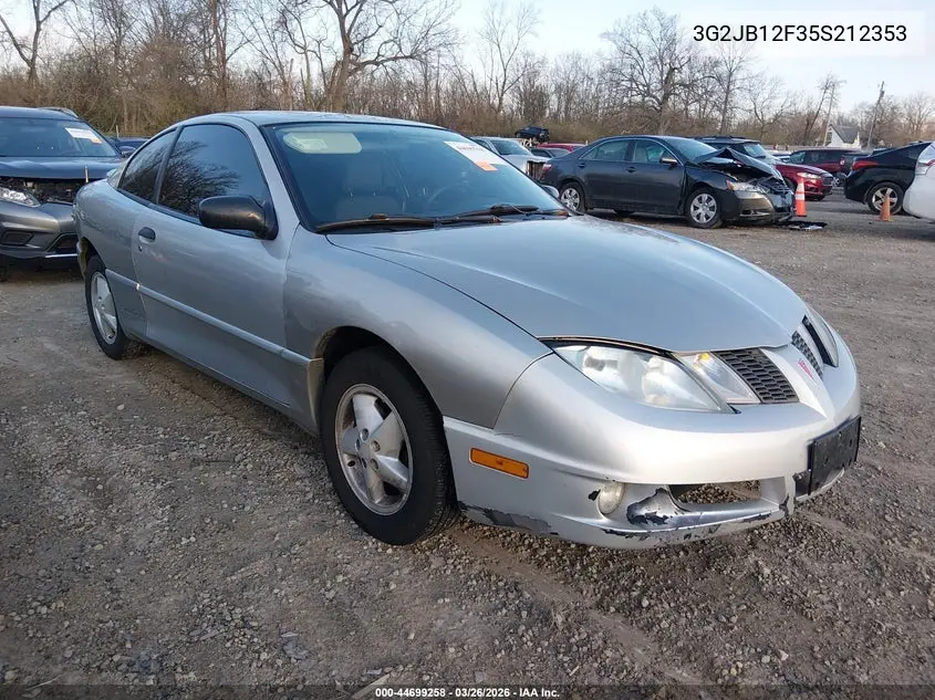 2005 Pontiac Sunfire VIN: 3G2JB12F35S212353 Lot: 44699258