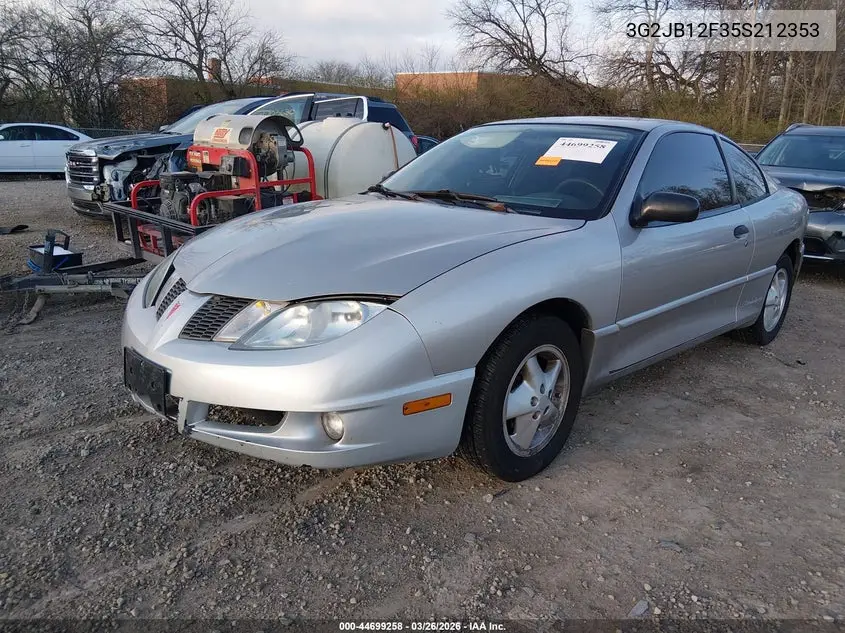 2005 Pontiac Sunfire VIN: 3G2JB12F35S212353 Lot: 44699258