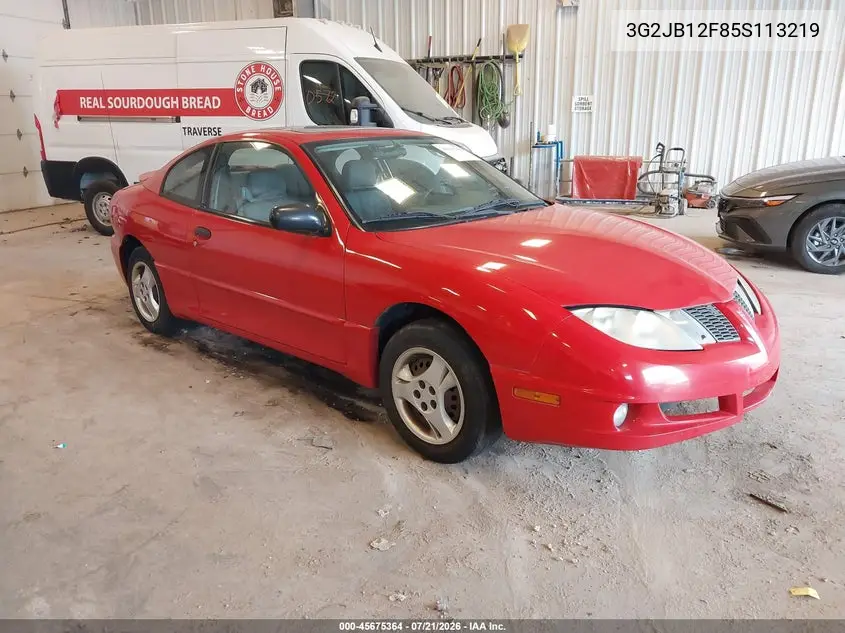 2005 Pontiac Sunfire VIN: 3G2JB12F85S113219 Lot: 45675364