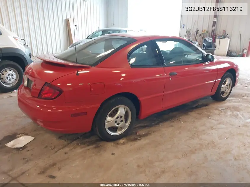 2005 Pontiac Sunfire VIN: 3G2JB12F85S113219 Lot: 45675364