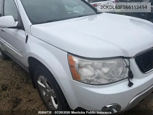 2006 Pontiac Torrent Sport VIN: 2CKDL63F566113494 Lot: 20264738