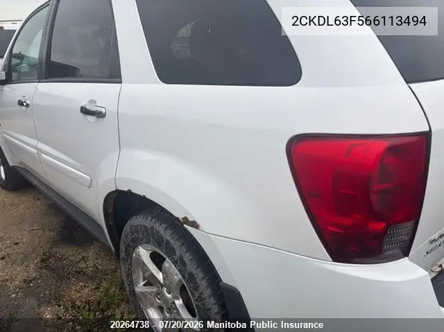 2006 Pontiac Torrent Sport VIN: 2CKDL63F566113494 Lot: 20264738
