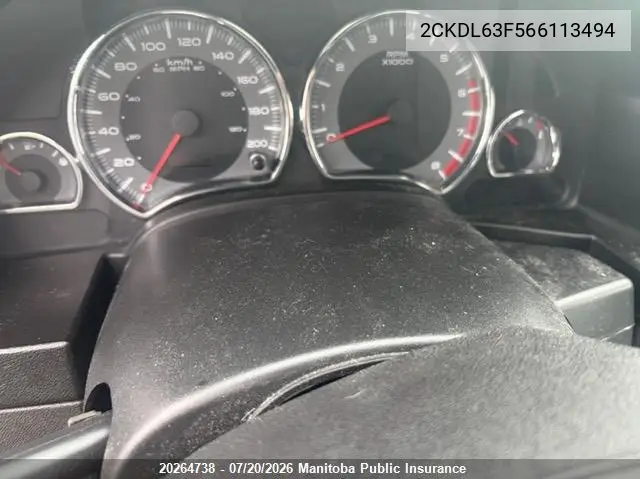 2006 Pontiac Torrent Sport VIN: 2CKDL63F566113494 Lot: 20264738