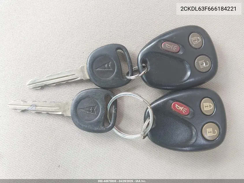 2006 Pontiac Torrent VIN: 2CKDL63F666184221 Lot: 44975908