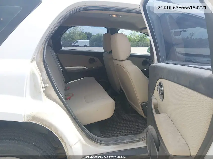 2006 Pontiac Torrent VIN: 2CKDL63F666184221 Lot: 44975908