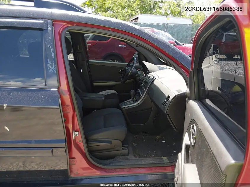 2006 Pontiac Torrent VIN: 2CKDL63F166086388 Lot: 45138044