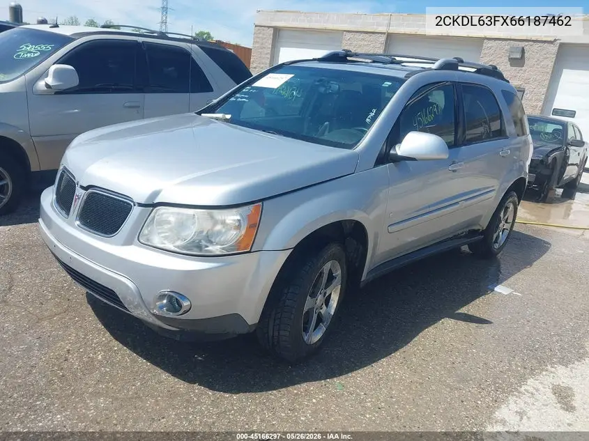 2006 Pontiac Torrent VIN: 2CKDL63FX66187462 Lot: 45166297