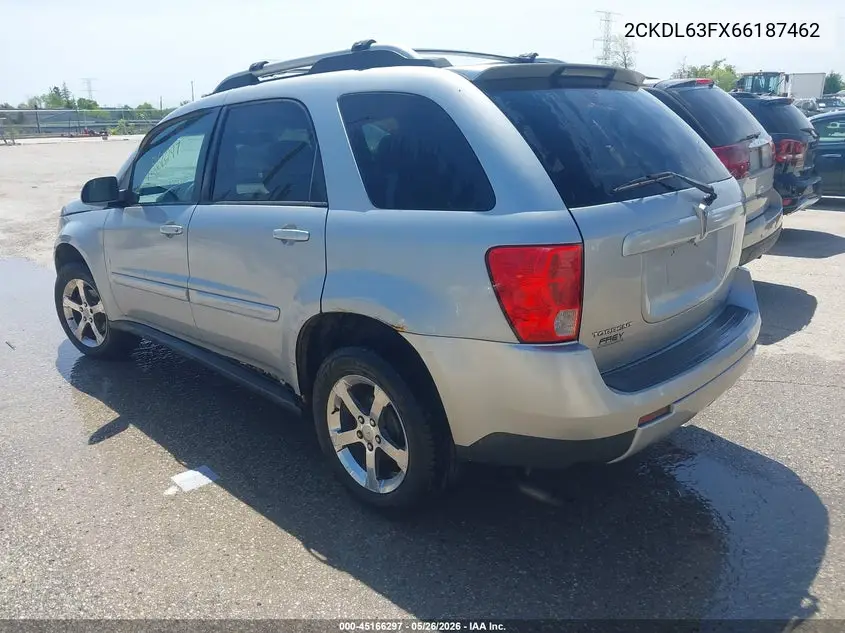 2006 Pontiac Torrent VIN: 2CKDL63FX66187462 Lot: 45166297