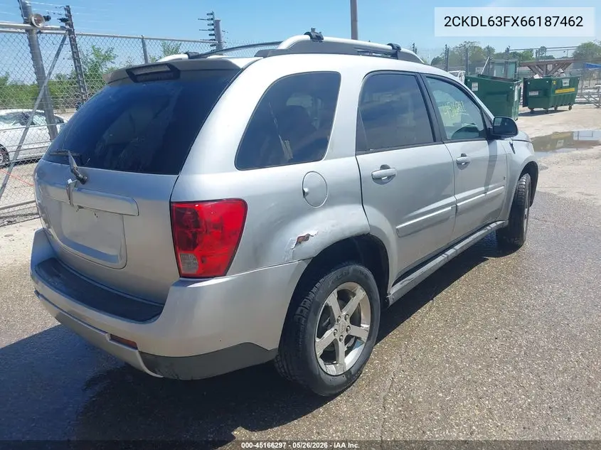 2006 Pontiac Torrent VIN: 2CKDL63FX66187462 Lot: 45166297