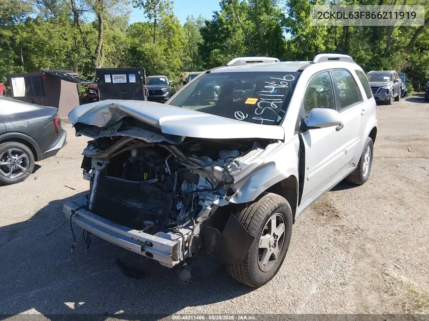 2006 Pontiac Torrent VIN: 2CKDL63F866211919 Lot: 45211466