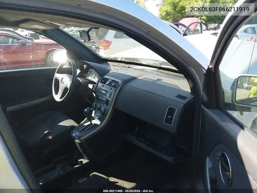 2006 Pontiac Torrent VIN: 2CKDL63F866211919 Lot: 45211466