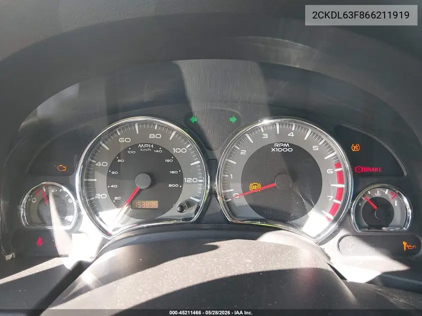 2006 Pontiac Torrent VIN: 2CKDL63F866211919 Lot: 45211466