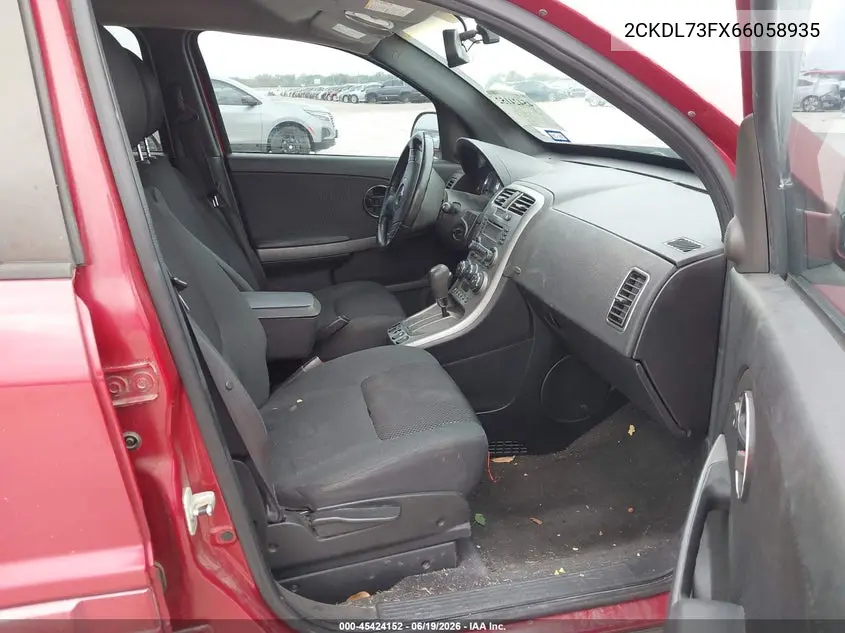 2006 Pontiac Torrent VIN: 2CKDL73FX66058935 Lot: 45424152