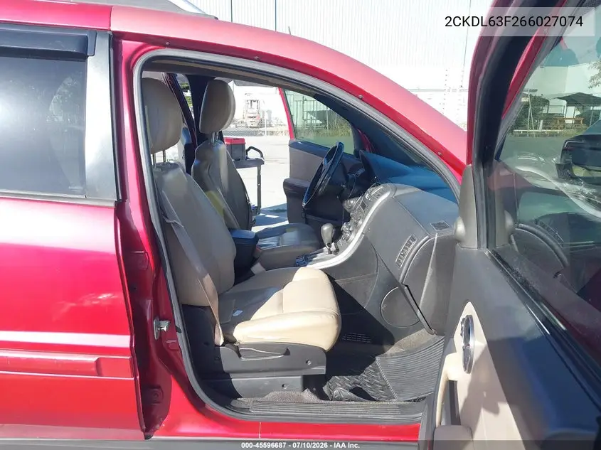 2006 Pontiac Torrent VIN: 2CKDL63F266027074 Lot: 45596687