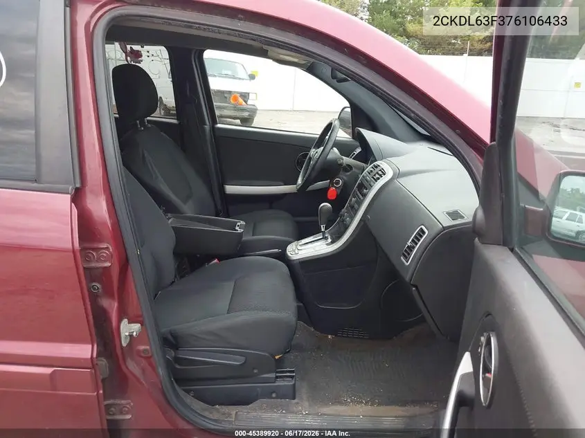 2007 Pontiac Torrent VIN: 2CKDL63F376106433 Lot: 45389920