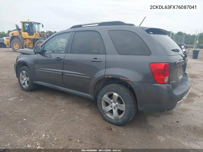2007 Pontiac Torrent VIN: 2CKDL63FX76087041 Lot: 45400098