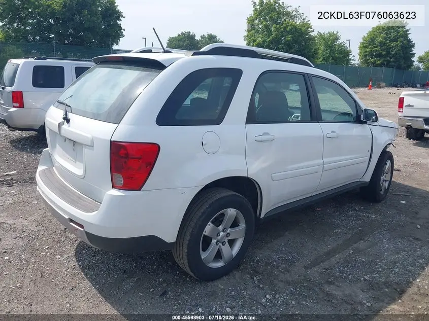 2007 Pontiac Torrent VIN: 2CKDL63F076063623 Lot: 45598903