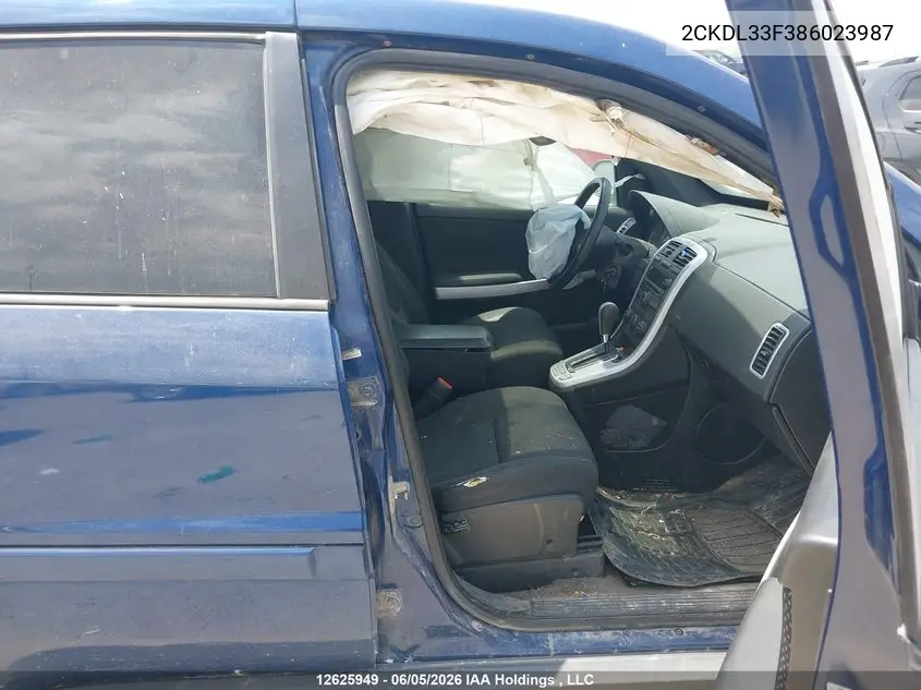 2008 Pontiac Torrent VIN: 2CKDL33F386023987 Lot: 12625949