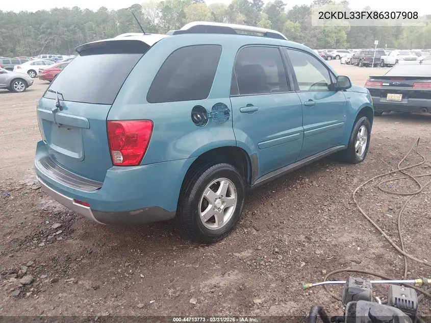 2008 Pontiac Torrent VIN: 2CKDL33FX86307908 Lot: 44713773