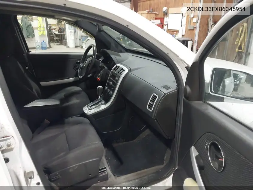 2008 Pontiac Torrent VIN: 2CKDL33FX86045954 Lot: 44752504