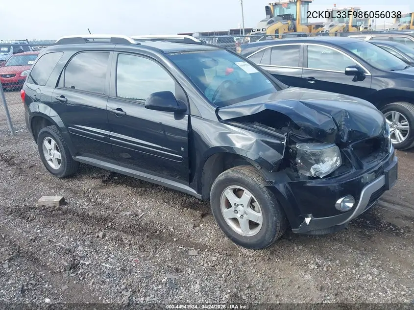 2008 Pontiac Torrent VIN: 2CKDL33F986056038 Lot: 44941934