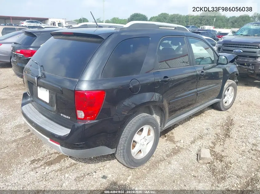 2008 Pontiac Torrent VIN: 2CKDL33F986056038 Lot: 44941934