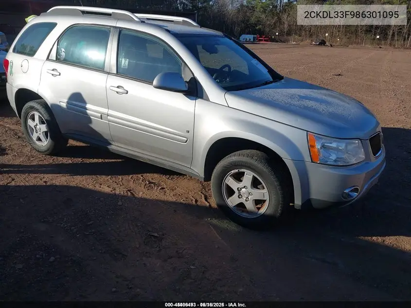2008 Pontiac Torrent VIN: 2CKDL33F986301095 Lot: 45406493