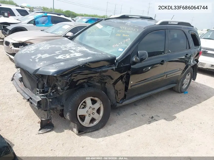 2008 Pontiac Torrent VIN: 2CKDL33F686064744 Lot: 45415053
