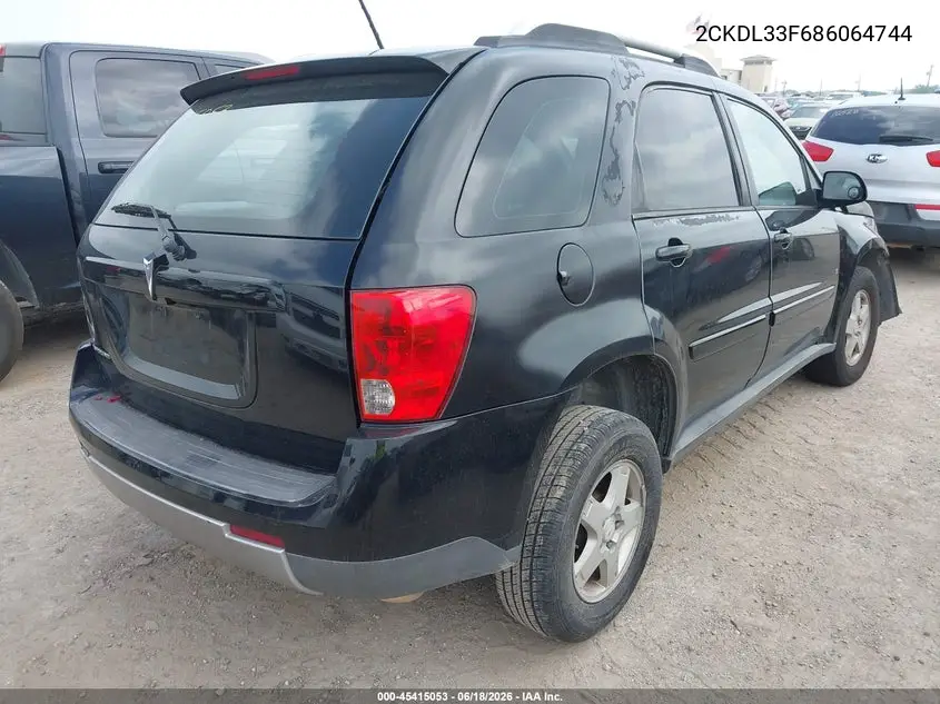 2008 Pontiac Torrent VIN: 2CKDL33F686064744 Lot: 45415053